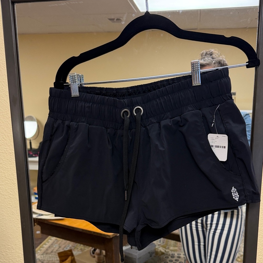 FP Movement by Free People Black Athletic Drawcord Shorts